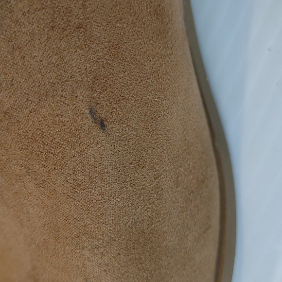 Sun + Stone Saandis Tan Slender Buckle Straps Block Heel Inner Ankle Zip Booties - Picture 15 of 15